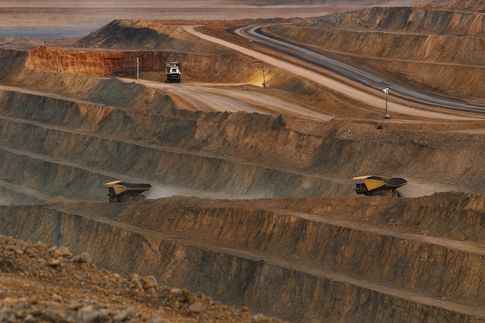 Heavy mining excavator operating on a site in Australia